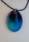 Handmade Pink, Green, Teal, and Blue Oval Pendant Necklace or Keychain product 1